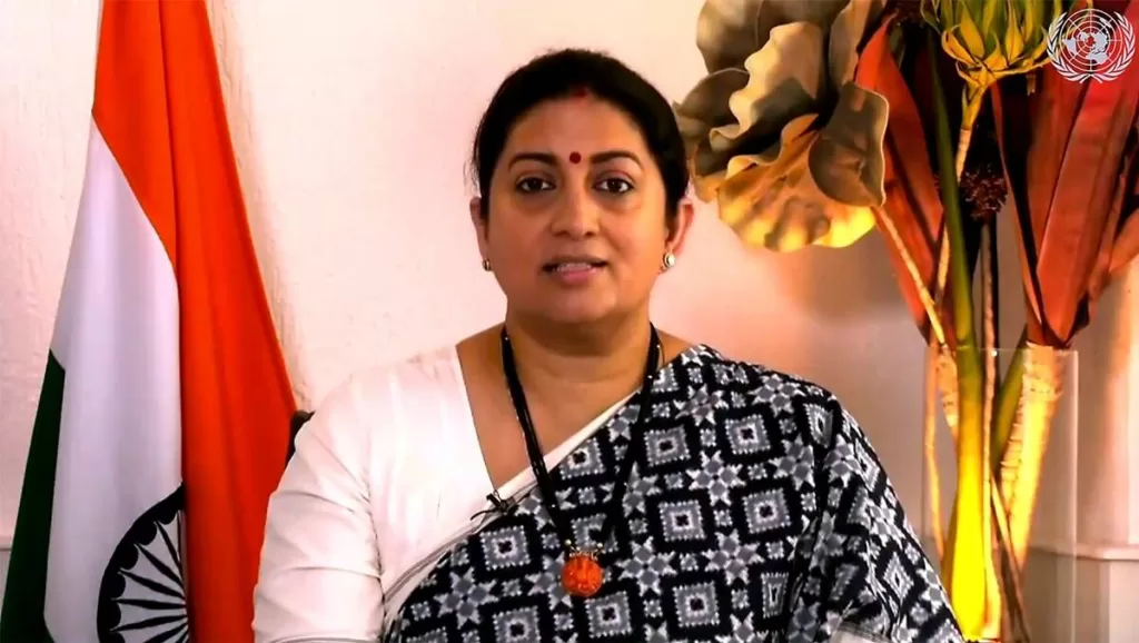 India is setting standards on the issue of gender justice: Smriti Irani