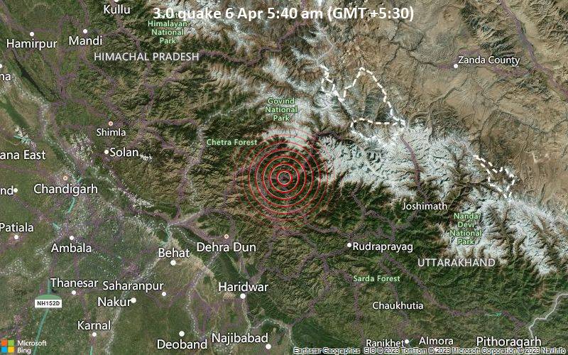 Uttarakhand: 3.0 magnitude earthquake hits Uttarkashi