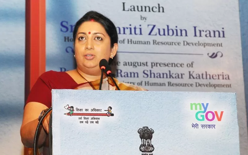 Smriti Irani launches "Poshan Bhi Padhai Bhi" campaign