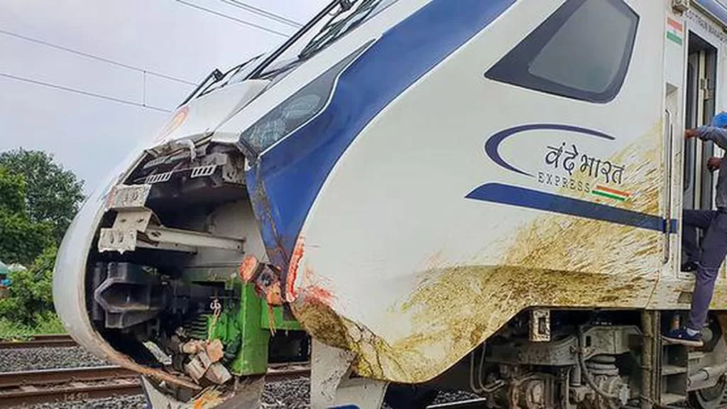 Vande Bharat Express Collides With Cattle Again